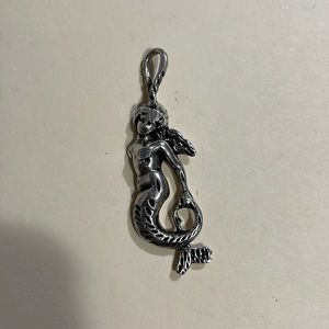 Mermaid pendant charm 925 silver